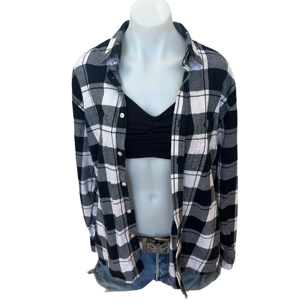 Hocus Pocus Plaid Flannel Shirt XL Halloween Candy Wine Upcycled Unique Funny - Picture 5 of 5